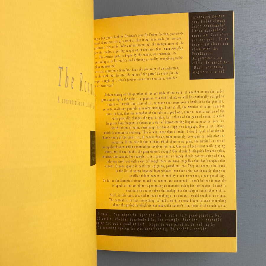 Jean Baudrillard, Paolo Fabbri, Joseph Kosuth - Thinking Art. The Game of Rules - Trivioquadrivio / a+mbookstore 2000