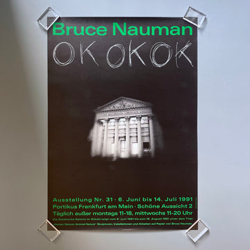Bruce Nauman - Ok Ok Ok - Poster Exhibition Nr 31 Portikus 1991 - Saint-Martin Bookshop