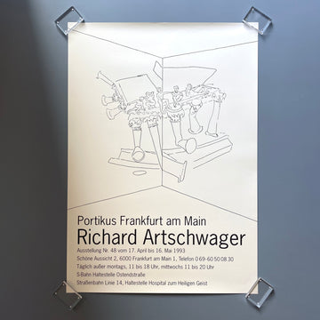 Richard Artschwager - Poster Exhibition Nr 48 Portikus 1993 - Saint-Martin Bookshop