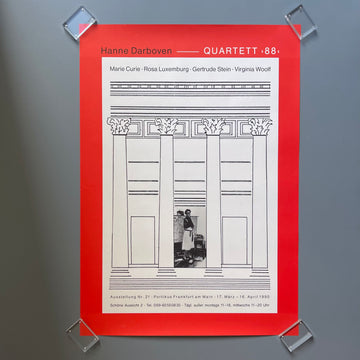 Hanne Darboven - Quartett >88< - Poster Exhibition Nr 21 Portikus 1990 - Saint-Martin Bookshop