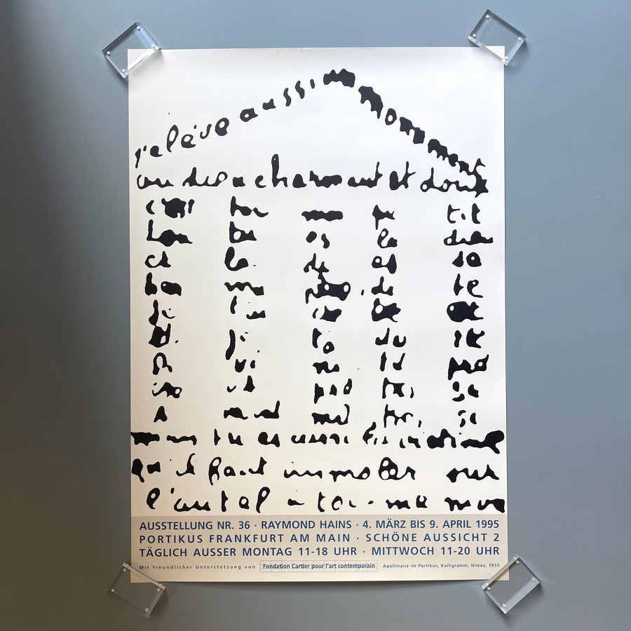 Raymond Hains - Poster Exhibition Nr 63 Portikus 1995 - Saint-Martin Bookshop