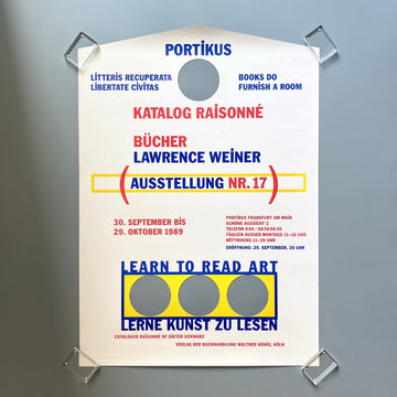 Lawrence Weiner - Bücher - Poster Exhibition Nr 17 Portikus 1989 - Saint-Martin Bookshop