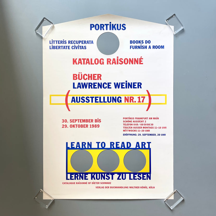 Lawrence Weiner - Bücher - Poster Exhibition Nr 17 Portikus 1989 - Saint-Martin Bookshop