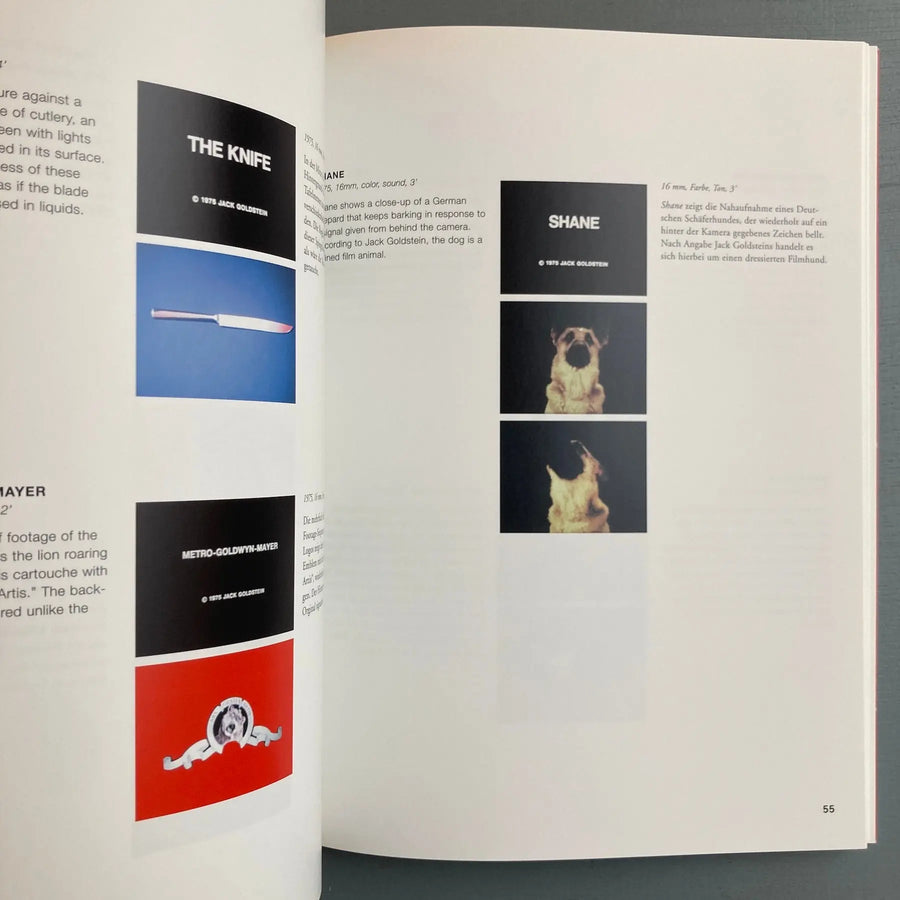 Jack Goldstein - Films, Records, Performances and Aphorisms, 1971 – 1984, 2003 - König 2003 - Saint-Martin Bookshop
