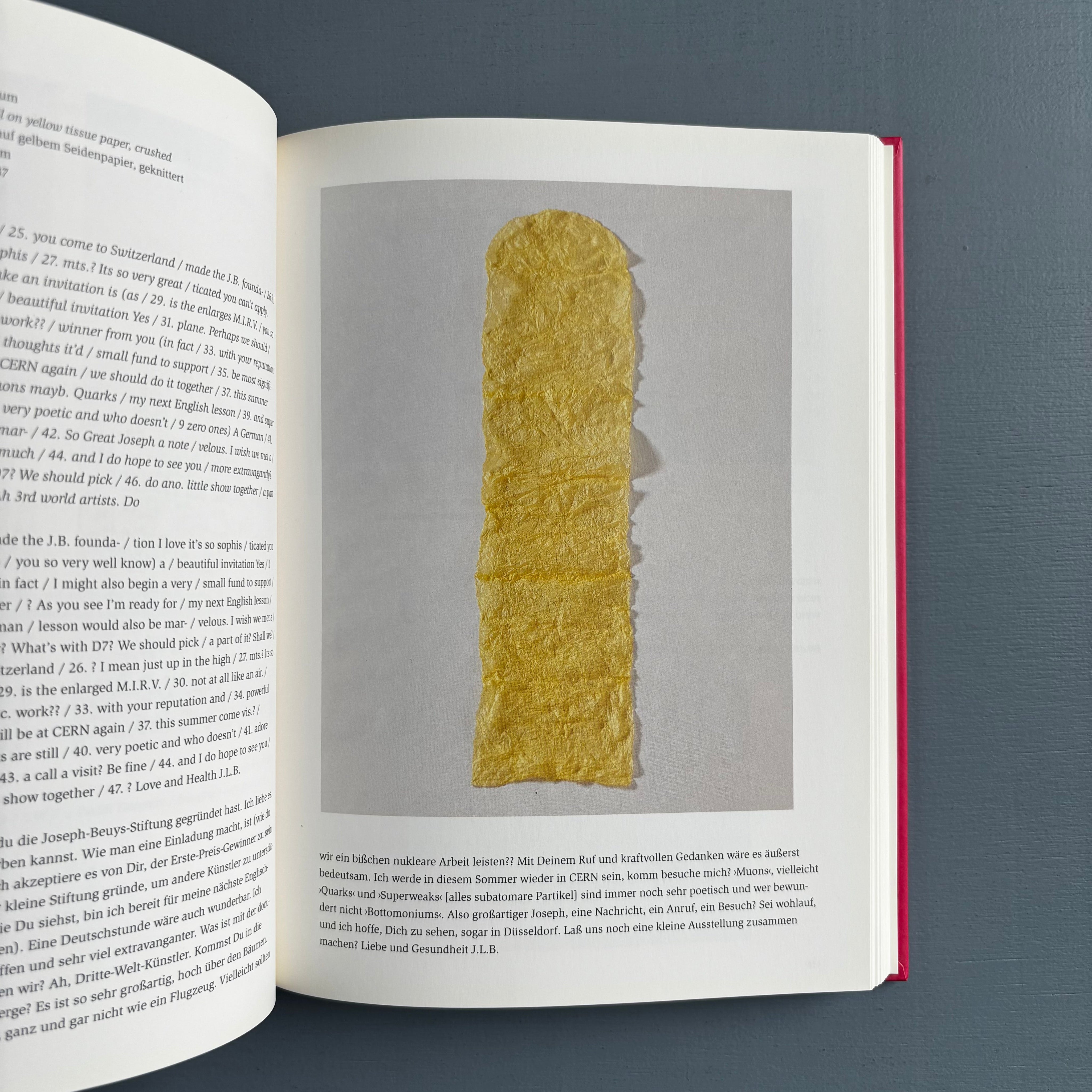 James Lee Byars - Briefe an Joseph Beuys - Hatje Cantz 2000 