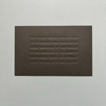 James Lee Byars - The Perfect Kiss, Invitation Card - Le Louvre 1975 - Saint-Martin Bookshop