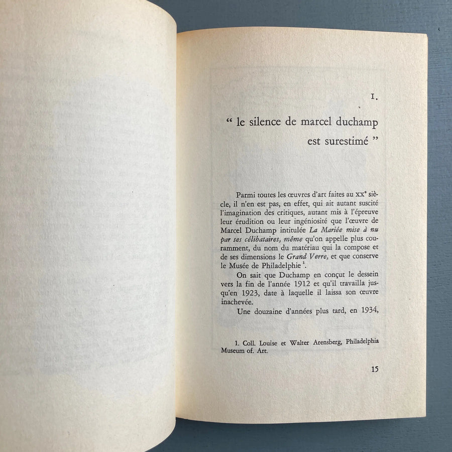 Jean Clair - Marcel Duchamp ou le grand fictif - éditions galilée 1975 - Saint-Martin Bookshop