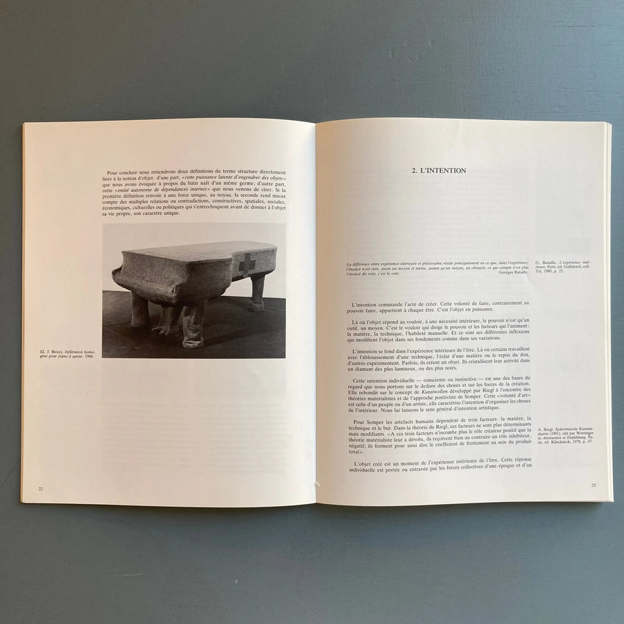 Jean-François Pirson - La structure et l'objet (essais, expériences et rapprochements) - METAPHORES 1984