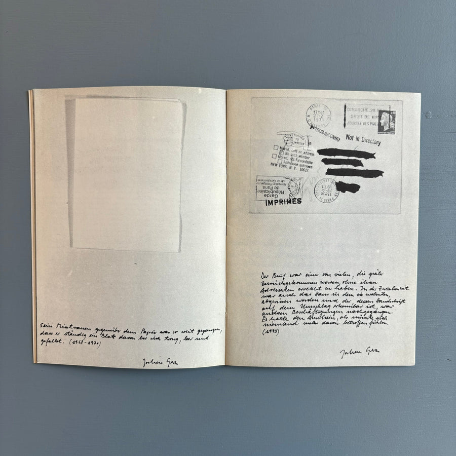 Jochen Gerz - Was Sich Beschreiben lasst das Kann auch Geschehen - Kunsthalle zu Keil 1974 - Saint-Martin Bookshop
