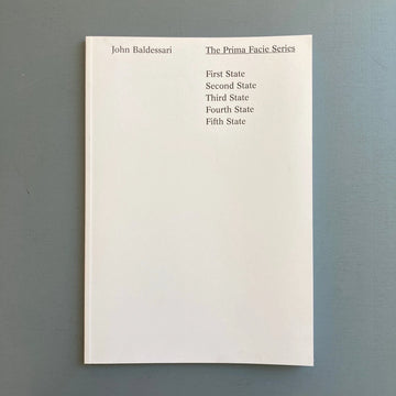 John Baldessari - The Prima Facie Series - Museum Dhondt-Dhaenens 2006 - Saint-Martin Bookshop