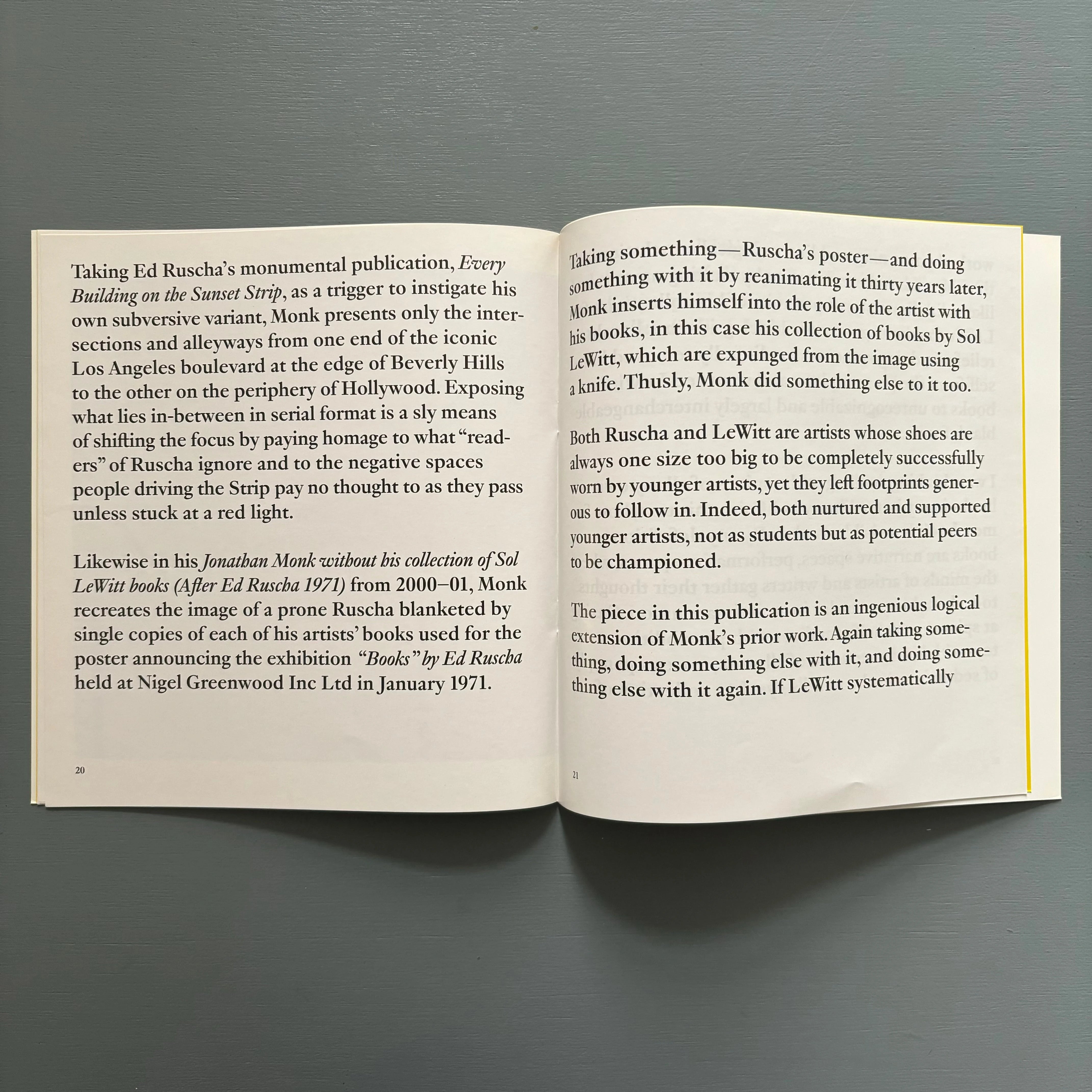 Jonathan Monk - In Relief (My collection of Sol Lewitt Books) - Archiv ...