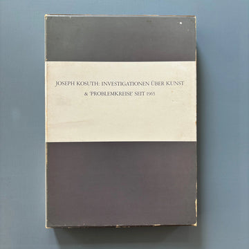 Jospeh Kosuth - Investigationen über Kunst & Problemkreise Seit 1965 - Kunstmuseum Luzern 1973 - Saint-Martin Bookshop
