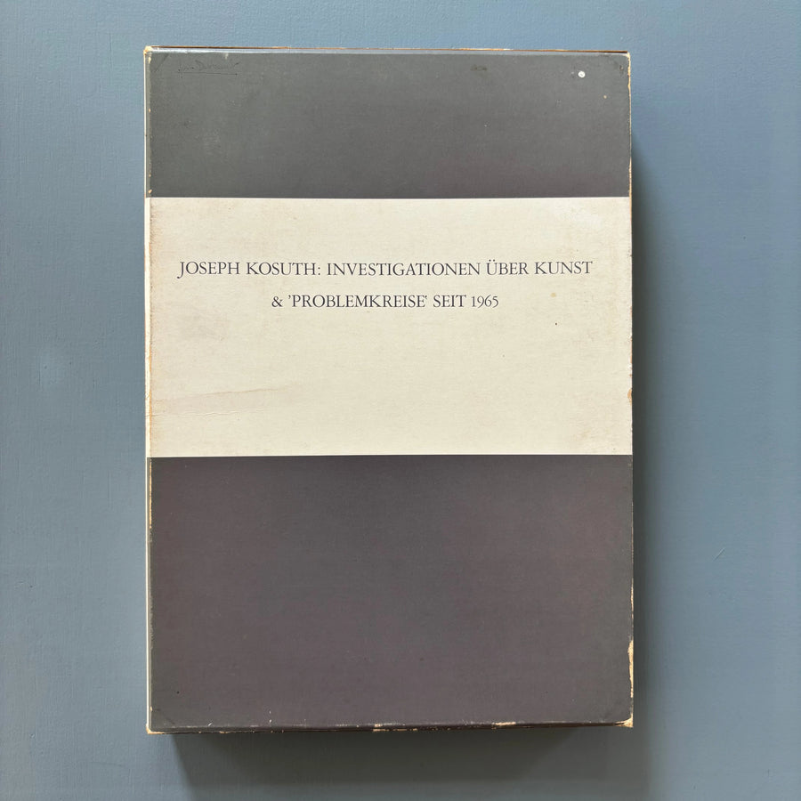 Jospeh Kosuth - Investigationen über Kunst & Problemkreise Seit 1965 - Kunstmuseum Luzern 1973 - Saint-Martin Bookshop