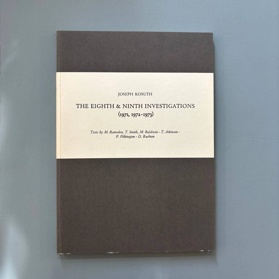 Jospeh Kosuth - Investigationen über Kunst & Problemkreise Seit 1965 - Kunstmuseum Luzern 1973 - Saint-Martin Bookshop
