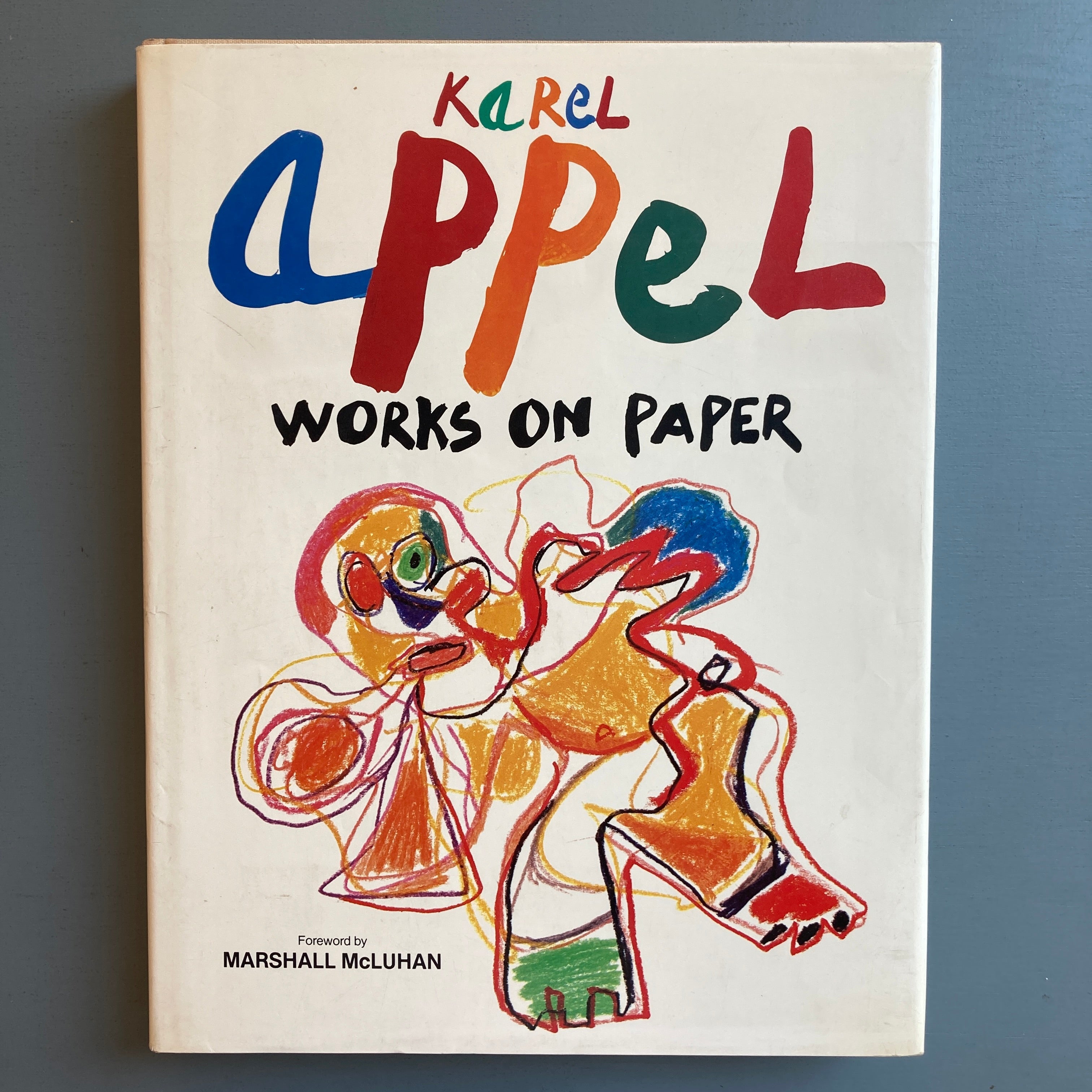 Karel Appel、Nu bleu、希少画集画、新品額装付 Karel Appel、Nu bleu