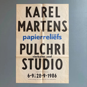 Karel Martens - Papierreliëfs poster - 1986 - Saint-Martin Bookshop