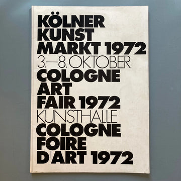 Kölner Kunst Markt 72 - Cologne Art Fair catalogue - 1972