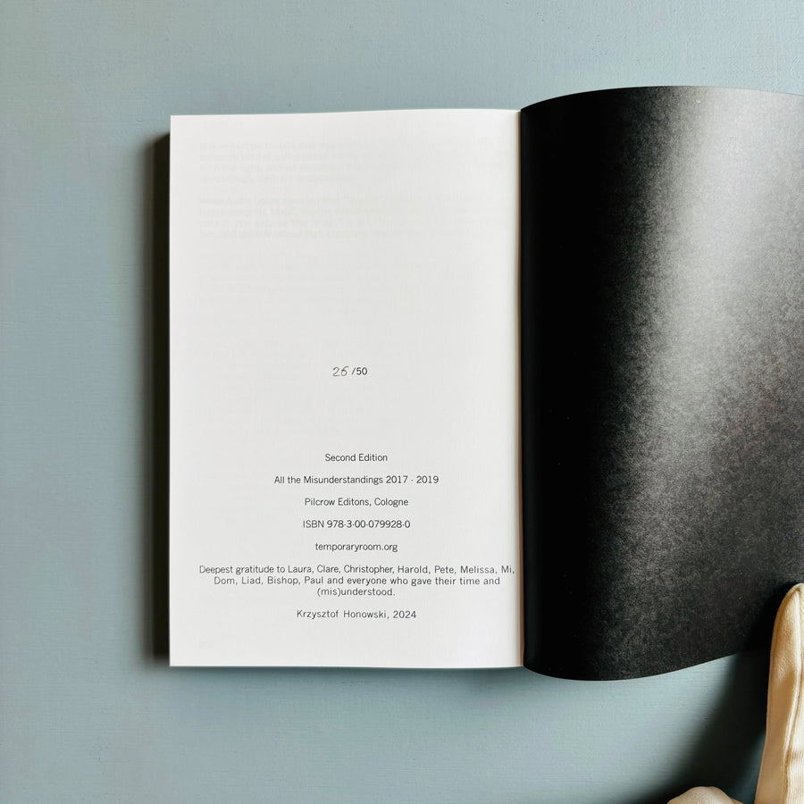 Krzysztof Honowski - Misunderstandings - Pilcrow Edition 2024 - Saint-Martin Bookshop