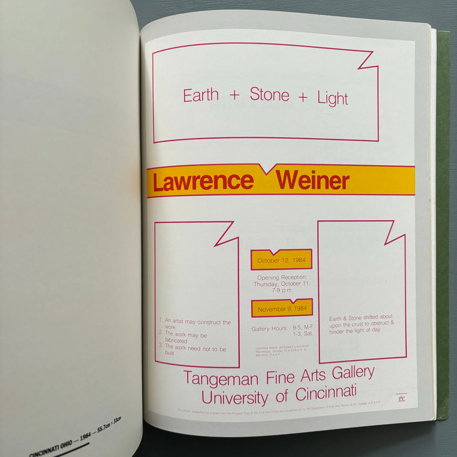 Lawrence Weiner - Posters 1965-1986 - Nova Scotia 1986