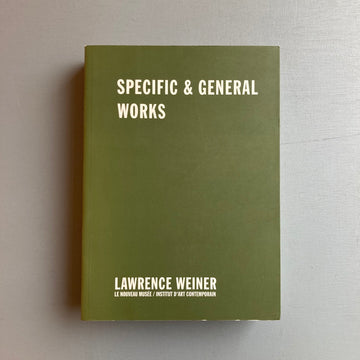 Lawrence Weiner - Specific & General Works - Le Nouveau Musée 1993 - Saint-Martin Bookshop