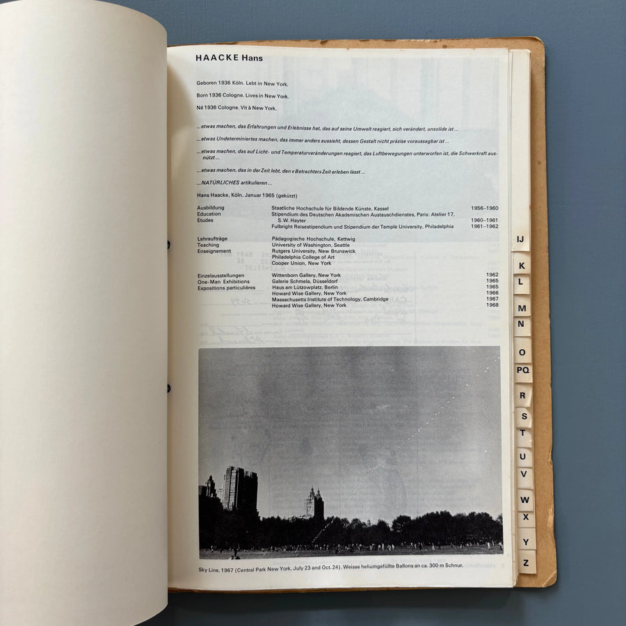 Live in Your Head: When Attitudes Become Form, by Harald Szeemann - Kunsthalle Bern 1969