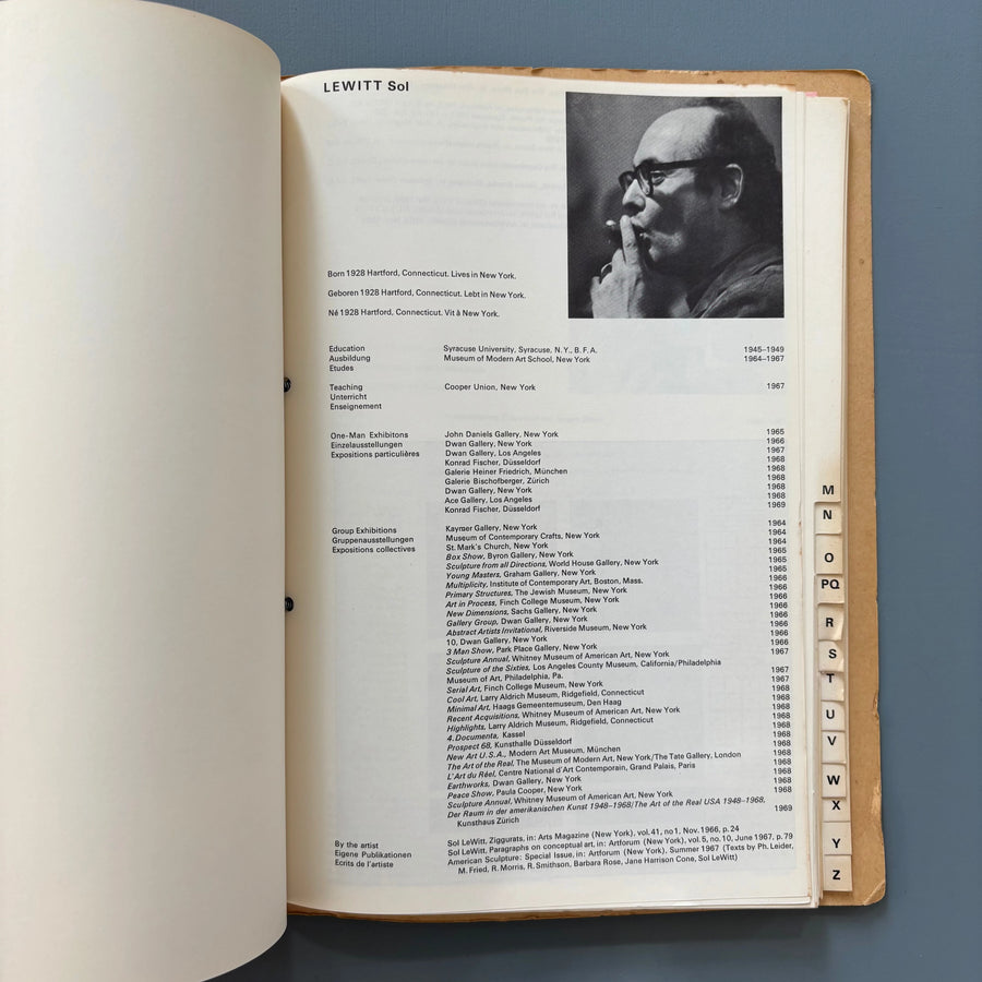 Live in Your Head: When Attitudes Become Form, by Harald Szeemann - Kunsthalle Bern 1969
