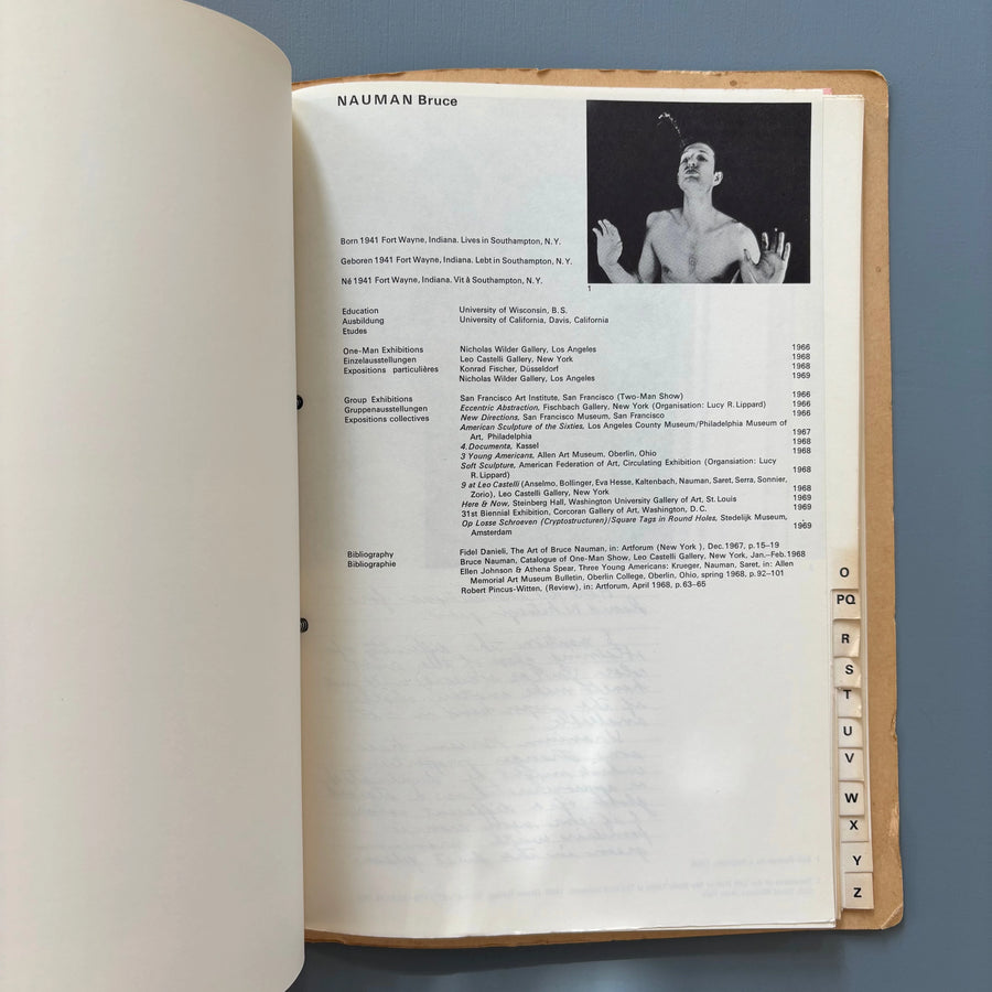 Live in Your Head: When Attitudes Become Form, by Harald Szeemann - Kunsthalle Bern 1969
