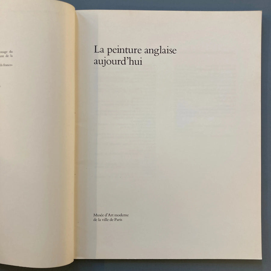 MAM Paris - La peinture anglaise aujourd'hui - Weber 1973 Saint-Martin Bookshop