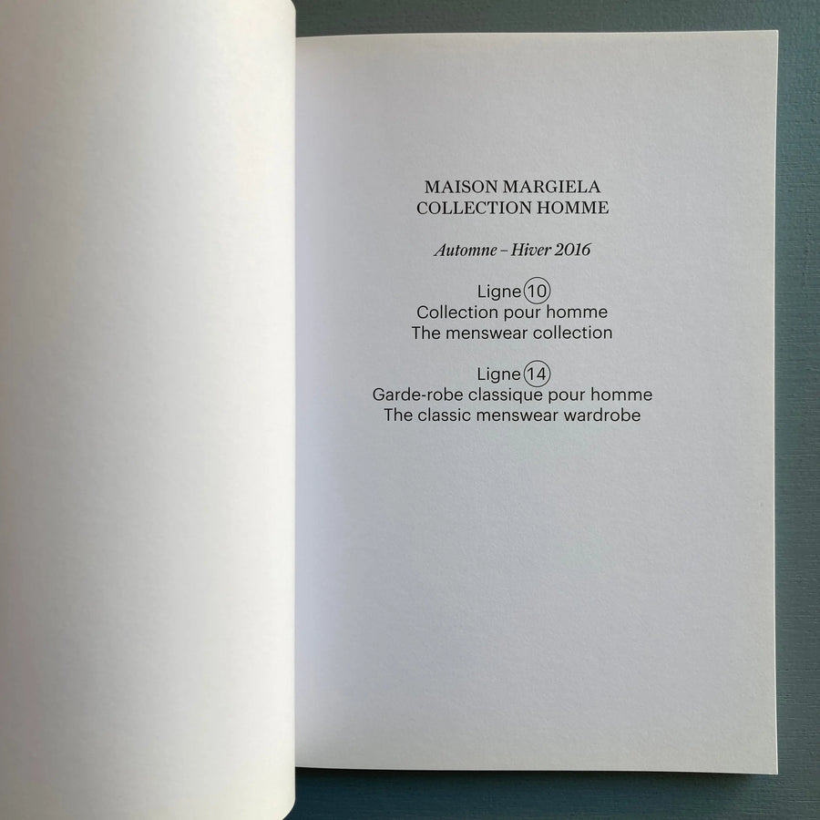 Maison Margiela - Collection Homme - Automne-Hiver 2016 Saint-Martin Bookshop