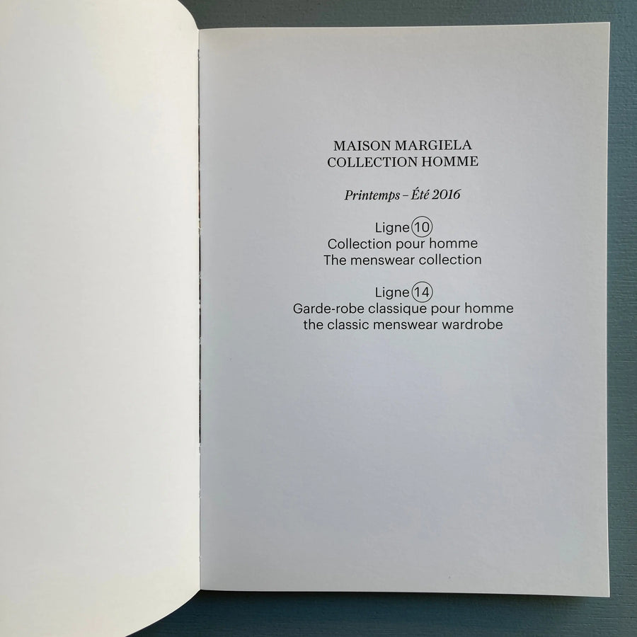 Maison Margiela - Collection Homme - Printemps-Eté 2016 Saint-Martin Bookshop