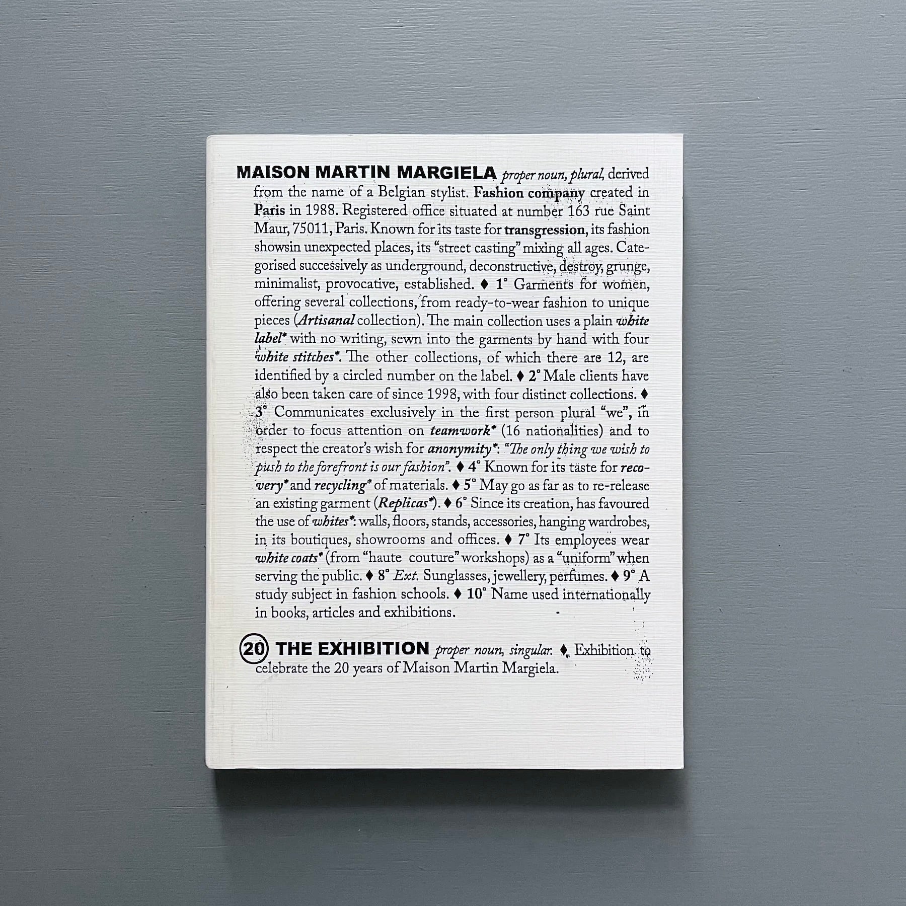 Maison Martin Margiela - 20 The Exhibition - MoMu 2008 - Saint