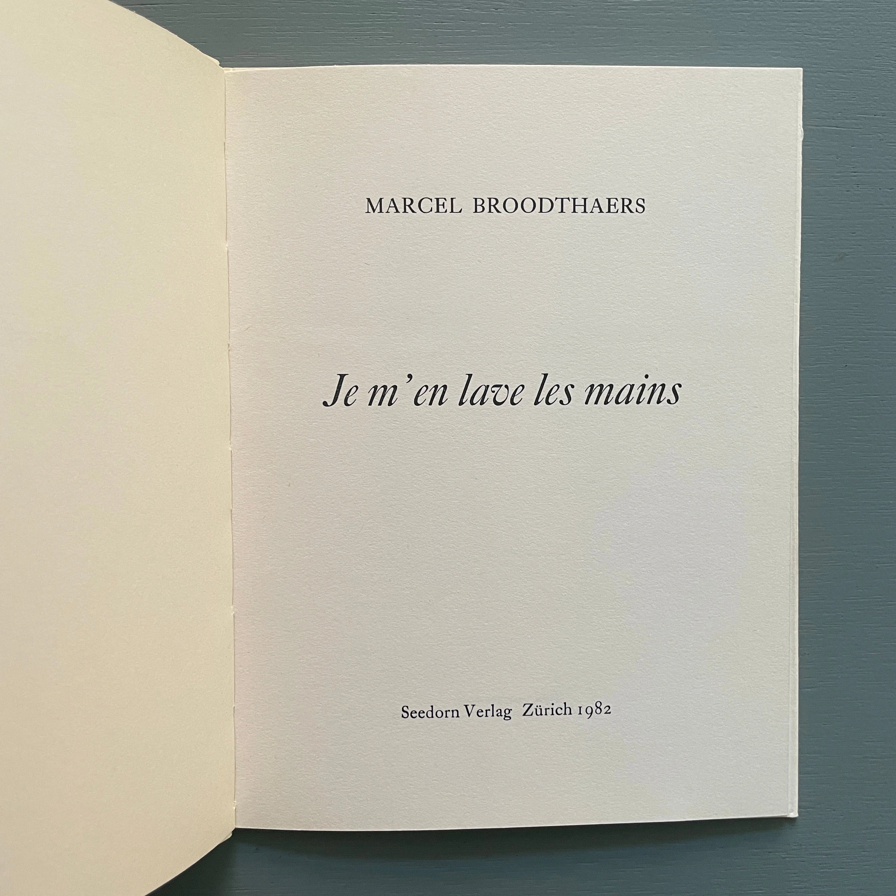 Marcel Broodthaers Je m