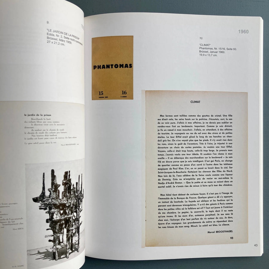 Marcel Broodthaers - Dichter und Künstler - Die Sammlung Schmidt 2015 - Saint-Martin Bookshop