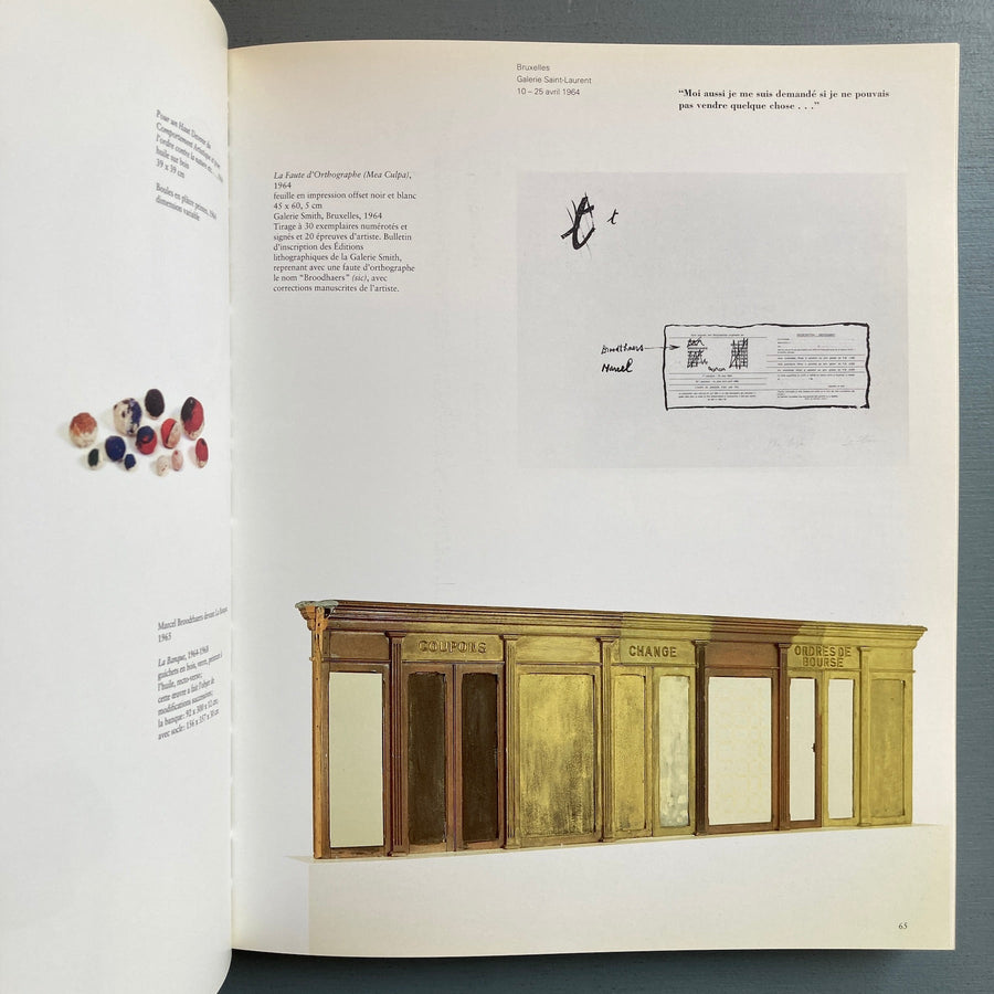 Marcel Broodthaers - Editions du Jeu de Paume 1991 - Saint-Martin Bookshop