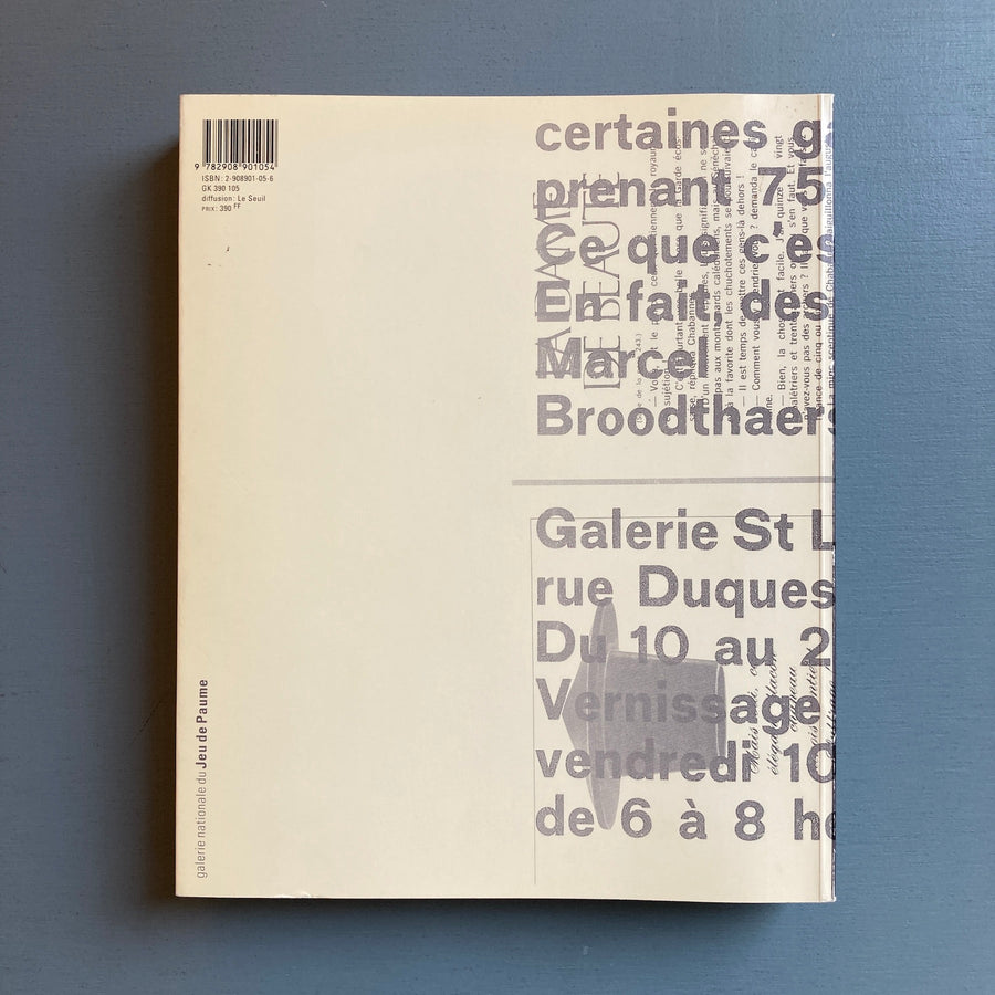 Marcel Broodthaers - Editions du Jeu de Paume 1991 - Saint-Martin Bookshop