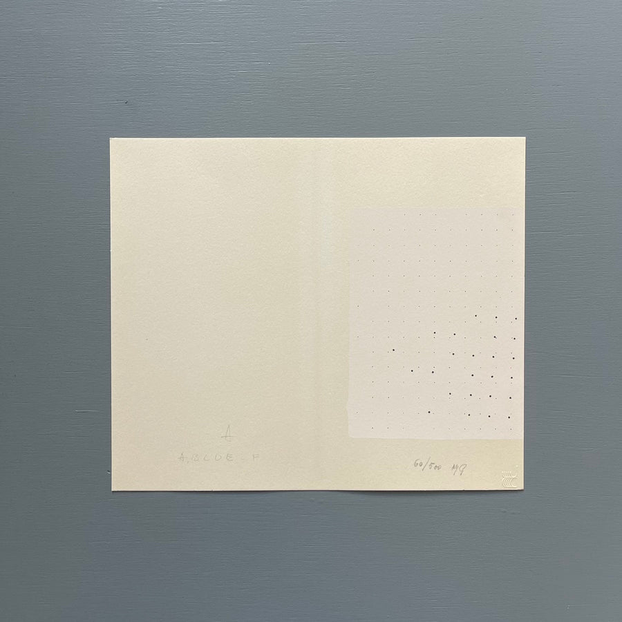 Marco Gastini - ABCDE-F - Jabik & Colophon Editori 1976 - Saint-Martin Bookshop
