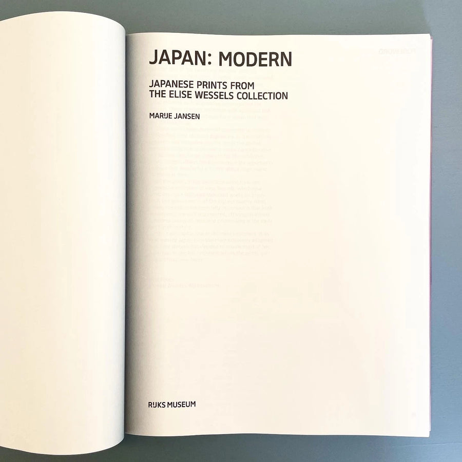 Marije Jansen - Japan: Modern, japanese prints from the Elise Wessels collection - Rijksmuseum 2017 Saint-Martin Bookshop