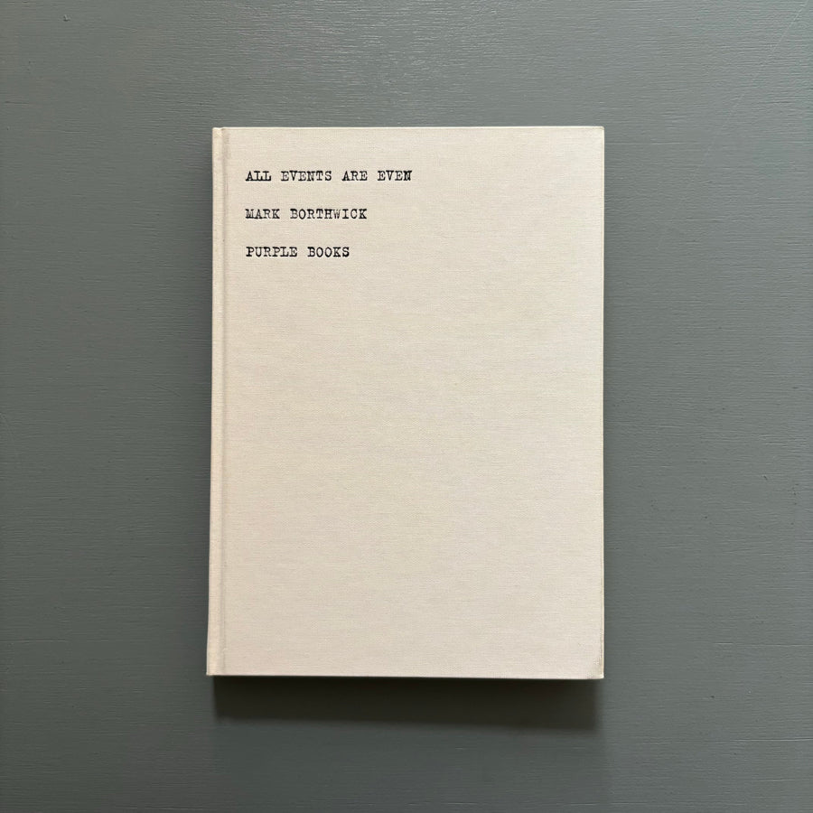 【未開封】Mark Borthwick all events are even Mark Borthwick - All events are even - MU/Purple Books 2002