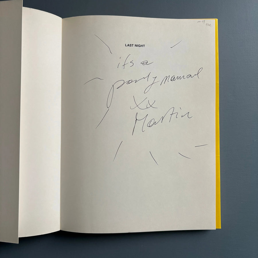 Martin Beck (signed) - Last Night - White Columns 2014