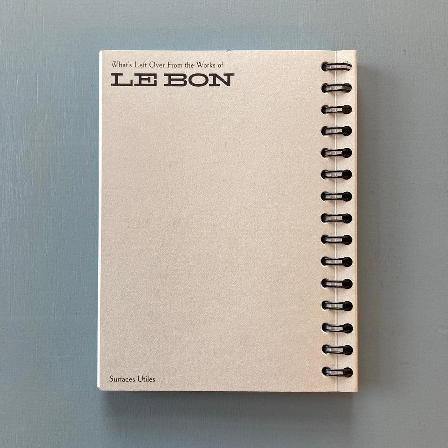 Maxime Le Bon - What's Left Over From the Works of Le Bon - Surfaces Utiles 2017 Saint-Martin Bookshop