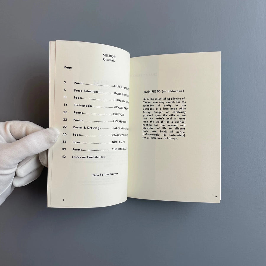 Merde (Christopher Wool cover) - Vol. 1 No.2 2016 - Saint-Martin Bookshop