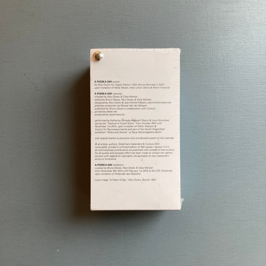 Nico Dockx - A Poem A Day calendar - Stockmans 2014 - Saint-Martin Bookshop