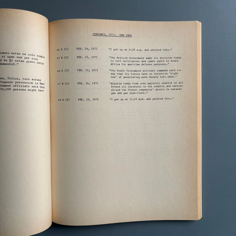 On Kawara - Continuity/Discontinuity 1963-1979 - Moderna Museet Stockholm 1980