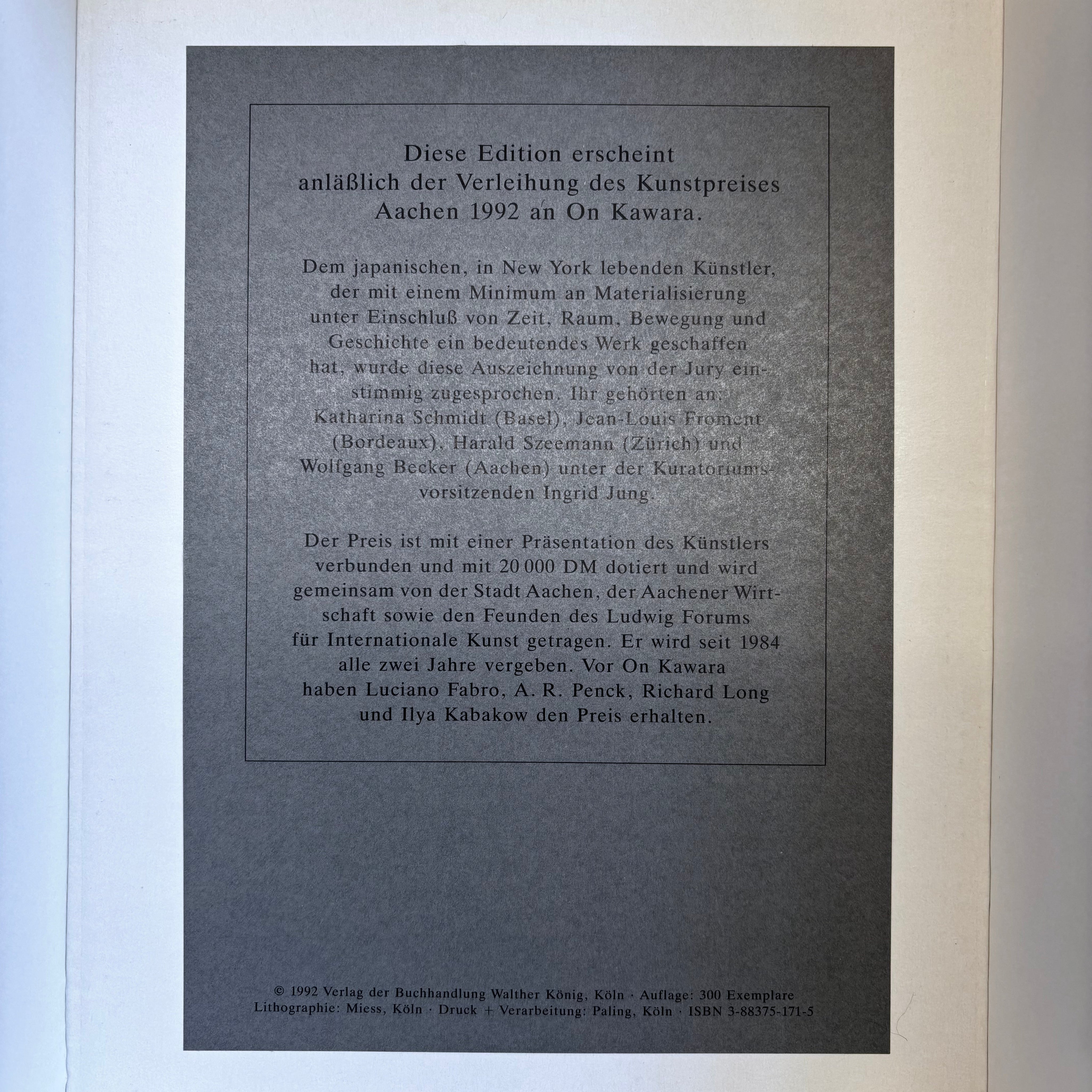 On Kawara - I Went, I Met, I Read, Journal, 1969 - König 1992