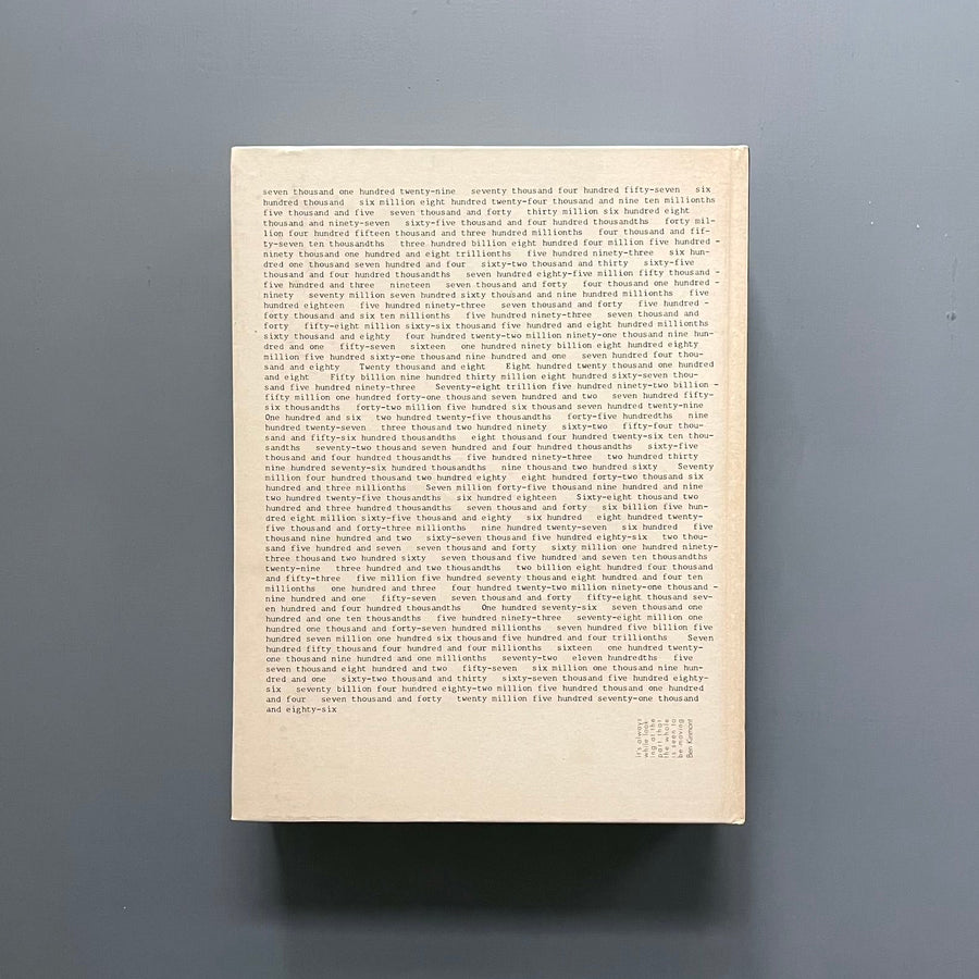 On Kawara - Whole & Parts 1964-1995 - Les presses du réel 1996 - Saint-Martin Bookshop