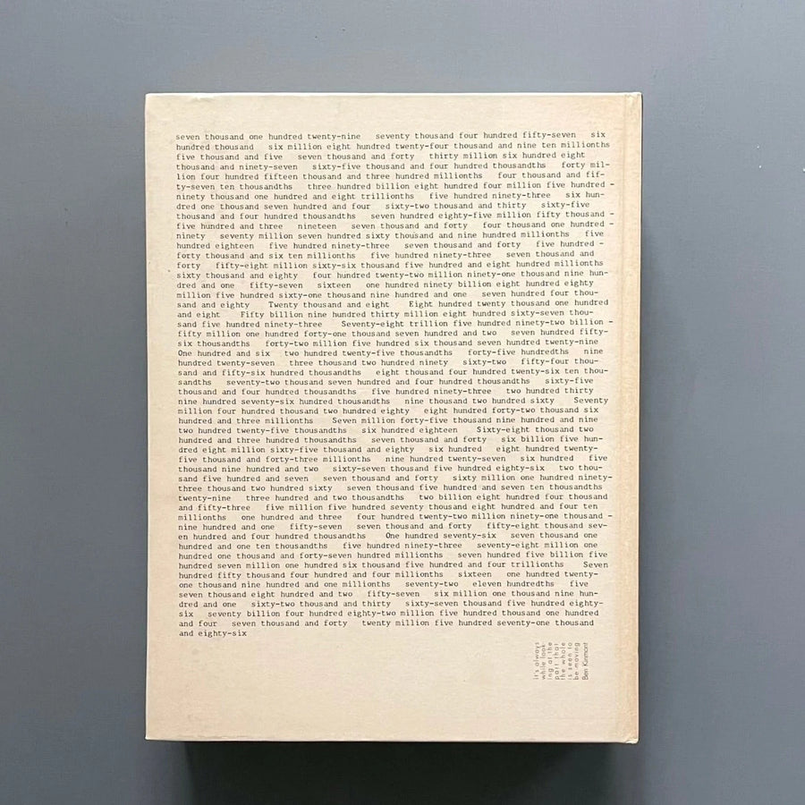On Kawara - Whole & Parts 1964-1995 - Les presses du réel 1996 - Saint-Martin Bookshop