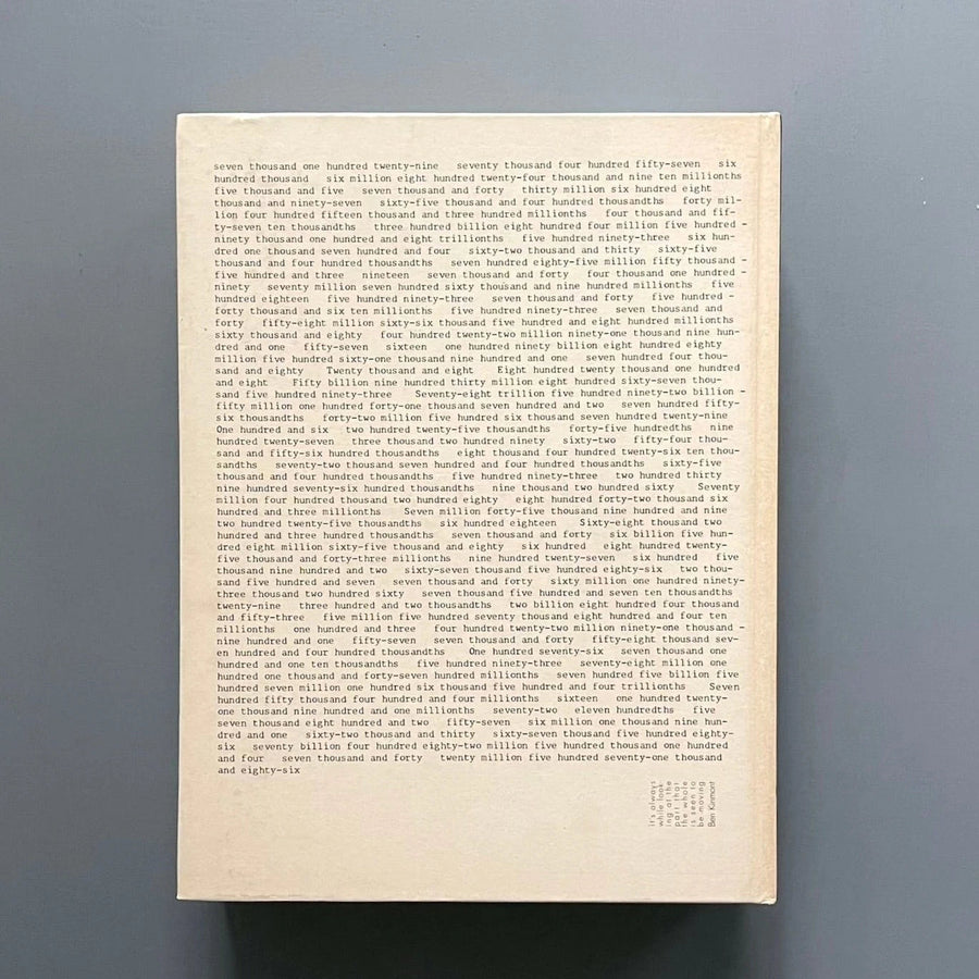 On Kawara - Whole & Parts 1964-1995 - Les presses du réel 1996 - Saint-Martin Bookshop