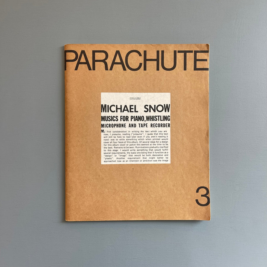 Parachute No 3 - Michael Snow - 1976 - Saint-Martin Bookshop