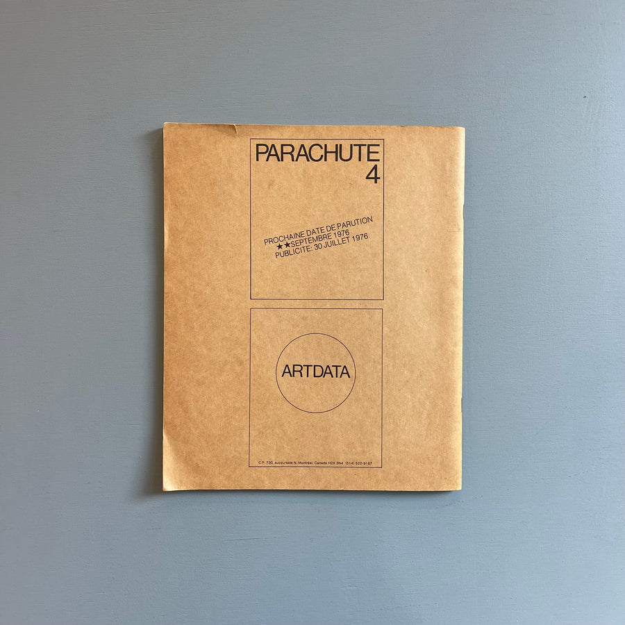 Parachute No 3 - Michael Snow - 1976 - Saint-Martin Bookshop