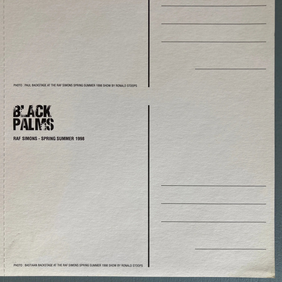 Raf Simons - Black Palms postcards - spring/summer 1998 Saint-Martin Bookshop
